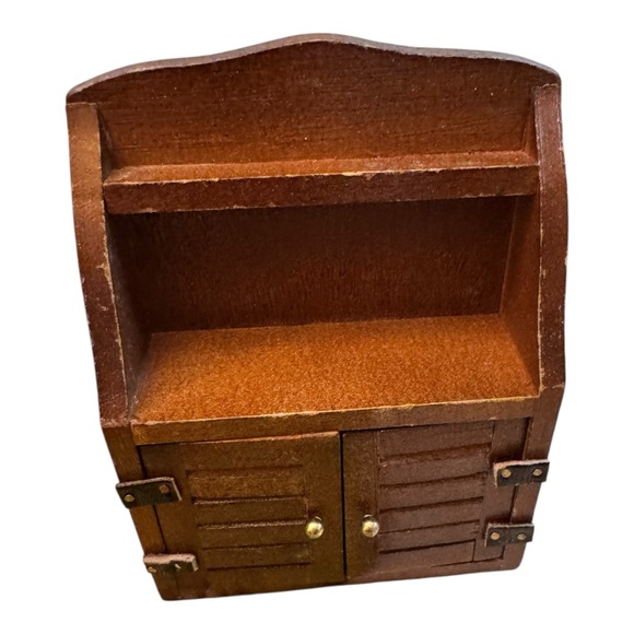Other - Vintage dollhouse furniture miniature cabinet hutch wood